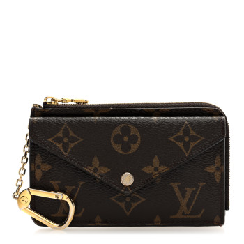 LOUIS VUITTON Monogram Recto Verso Card Holder Black