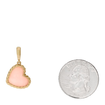 DAVID YURMAN 18K Yellow Gold Pink Opal Elements Heart Amulet Pendant