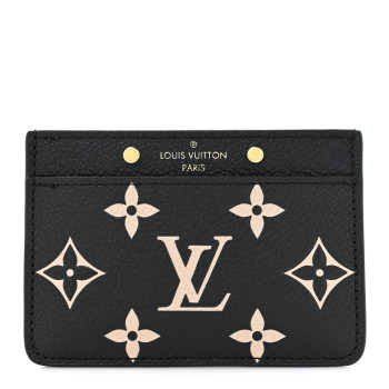LOUIS VUITTON Empreinte Card Holder Black Beige