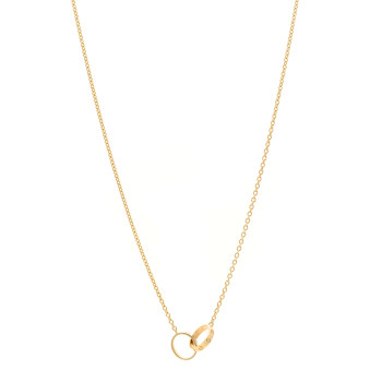 CARTIER 18K Yellow Gold Interlocking LOVE Necklace