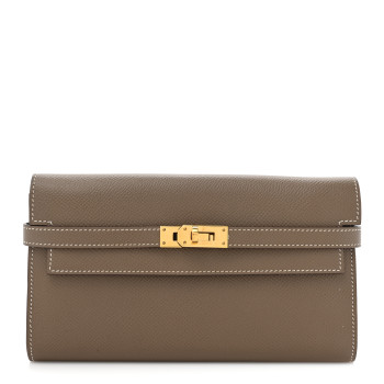 HERMES Epsom Kelly Longue Wallet Etoupe