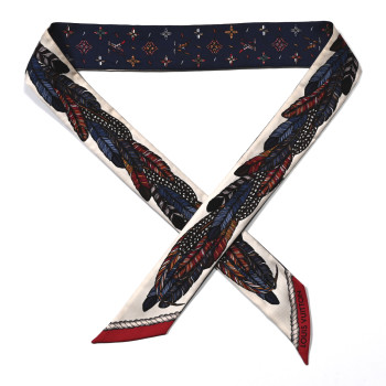 LOUIS VUITTON Silk Love Birds BB Bandeau Blue