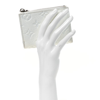 LOUIS VUITTON Empreinte Monogram Flower Lisa Wallet Snow
