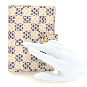 LOUIS VUITTON Damier Azur Small Ring Agenda Cover