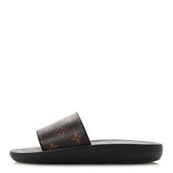 LOUIS VUITTON Monogram Sunbath Slide Sandals 37