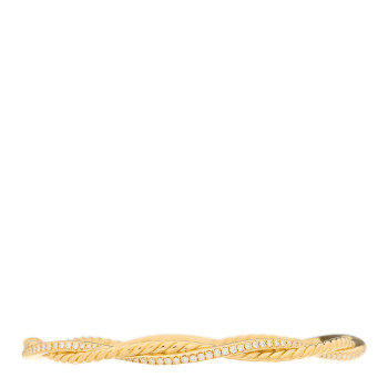 DAVID YURMAN 18K Yellow Gold Diamond Petite Infinity Bangle Bracelet