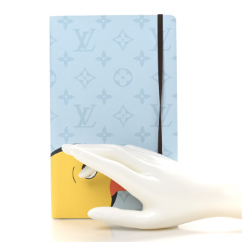 LOUIS VUITTON Monogram Duck Head Emily Jane Notebook MM Light Blue