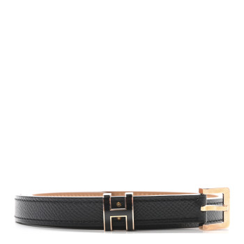 HERMES Epsom 15mm Pop H Belt 85 34 Black
