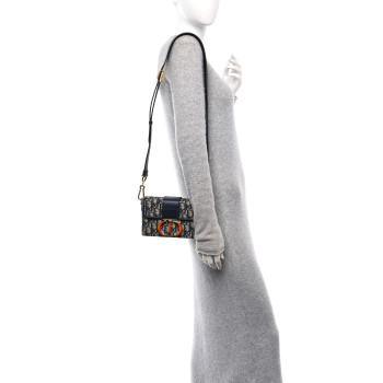 CHRISTIAN DIOR Oblique 30 Montaigne Box Bag Blue