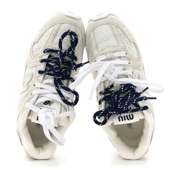 MIU MIU X NEW BALANCE Mesh Suede 530 SL Sneakers 37 White