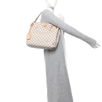 LOUIS VUITTON Damier Azur Graceful PM Rose Ballerine