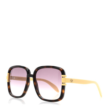 GUCCI Acetate Interlocking G Square Sunglasses GG1066S Tortoise Beige