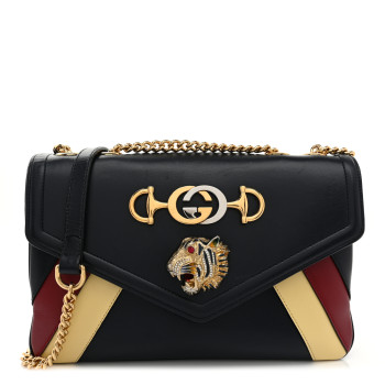GUCCI Vitello Palmellato Lux Crystal Medium Rajah Shoulder Bag Blue Romantic Cerise Butter Multicolor
