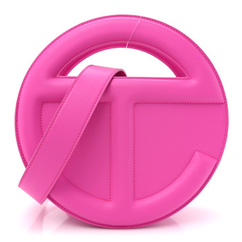 TELFAR Vegan Leather Round Circle Bag Azalea