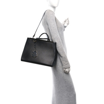 FENDI Vitello Elite Regular 2Jours Tote Black