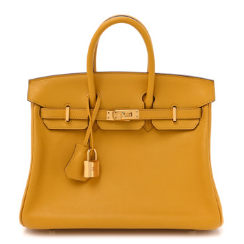 HERMES Swift Birkin 25 Jaune Ambre