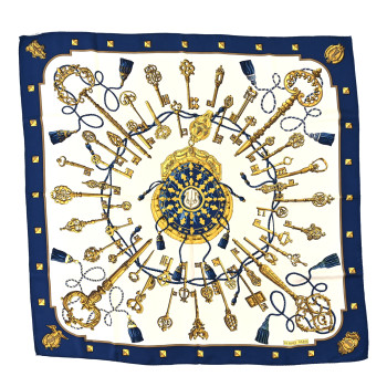 Silk Keys Les Cles Scarf 90