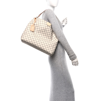 LOUIS VUITTON Damier Azur Graceful MM Rose Ballerine