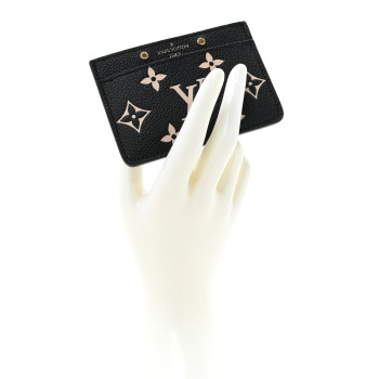 LOUIS VUITTON Empreinte Card Holder Black Beige