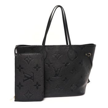 LOUIS VUITTON Empreinte Monogram Giant Neverfull MM Black