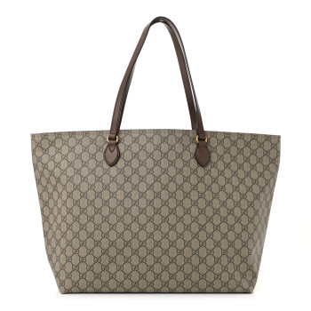 GUCCI GG Supreme Monogram Medium Ophidia Shopping Tote Ebony