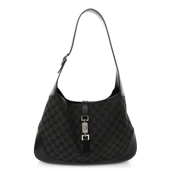 GUCCI Monogram Jackie O Hobo Black