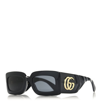 GUCCI Acetate Rectangular Sunglasses GG0811S Black