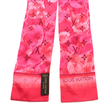 LOUIS VUITTON Silk Monogram Ikat Summer Bandeau Rose Indien