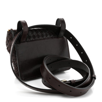 BOTTEGA VENETA Nappa Intrecciato Small Belt Bag Ebano