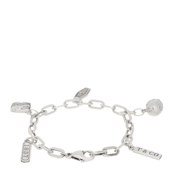 TIFFANY Sterling Silver 1837 Charm Bracelet