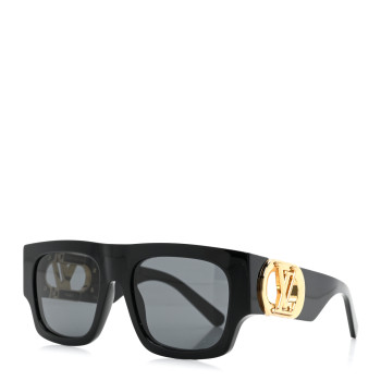 LOUIS VUITTON Acetate LV Link Square Sunglasses Z1478W Black