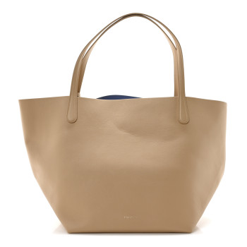 MANSUR GAVRIEL Supple Calfskin Everyday Soft Tote Sandstone Cornflower