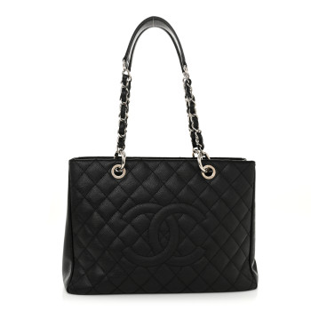 CHANEL Caviar Quilted Grand Shopping Tote GST Black