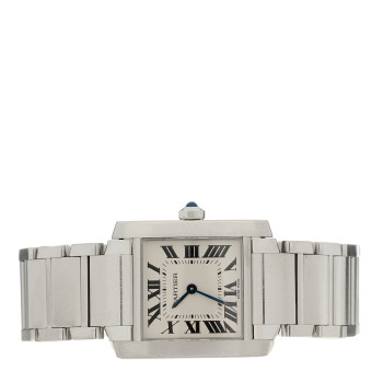 CARTIER Stainless Steel 25mm Tank Francaise Quartz Watch