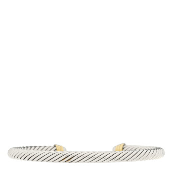 DAVID YURMAN Sterling Silver 14K Yellow Gold Cultured Pearl 5mm Cable Classics Petite Color Bracelet