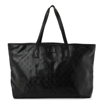 GUCCI Imprime Monogram Large Zippered Shopping Tote Pewter