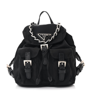 PRADA Nylon Vela Mini Crossbody Backpack Black