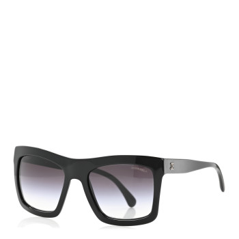 CHANEL Acetate Oversized Square Sunglasses 71042 Black