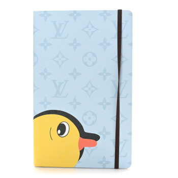 LOUIS VUITTON Monogram Duck Head Emily Jane Notebook MM Light Blue