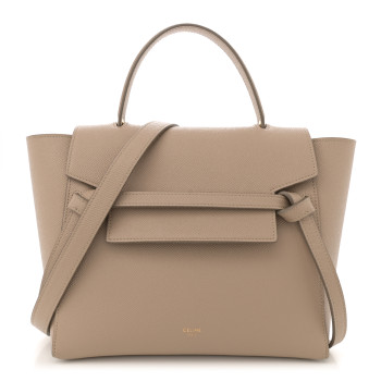 CELINE Grained Calfskin Micro Belt Bag Light Taupe