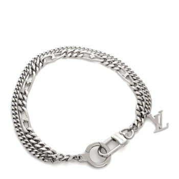 LOUIS VUITTON Metal LV Figaro Chain Belt Silver