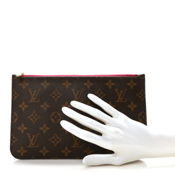 LOUIS VUITTON Monogram Neverfull MM GM Pochette Pivoine