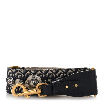 CHRISTIAN DIOR Oblique Studded Shoulder Strap Blue