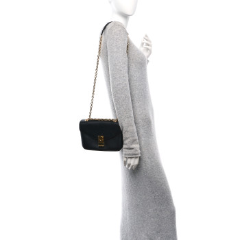 CELINE Shiny Calfskin Medium C Bag Black