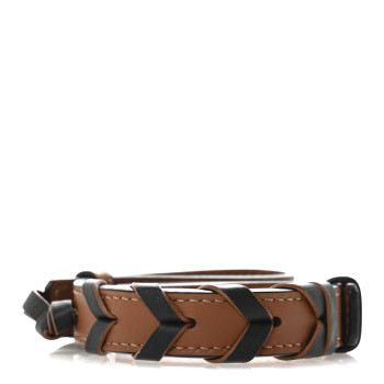 LOEWE Calfskin Braided Short Strap Tan Black