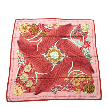HERMES Silk Fleurs De L'Opera Scarf 90