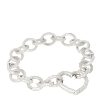 TIFFANY Sterling Silver Open Heart Clasp Bracelet