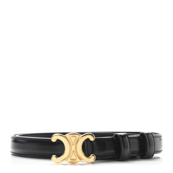 CELINE Box Calfskin Small 25mm Triomphe Belt 75 30 Black