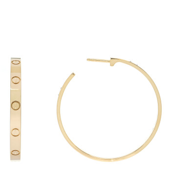 CARTIER 18K Yellow Gold Large LOVE Hoop Earrings