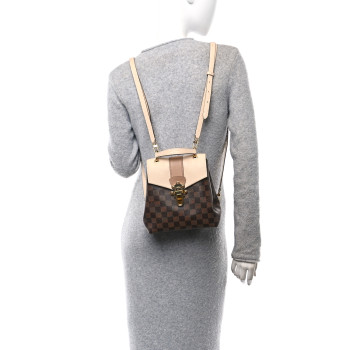 LOUIS VUITTON Damier Ebene Clapton Backpack Creme